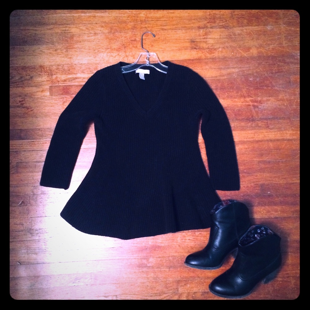 Banana Republic Black Peplum  Sweater